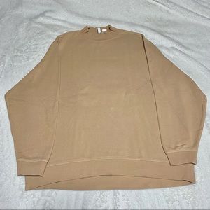 beige/tan mock neck sweater